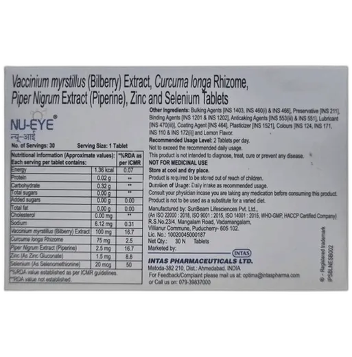 nu eye tablet 15's